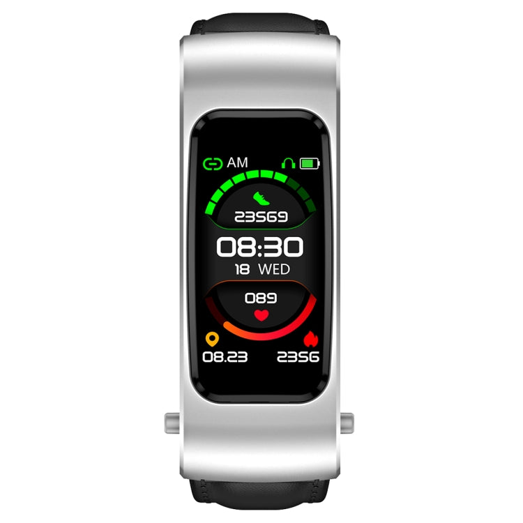 K60 1.08 inch Leather Band Earphone Detachable Life Waterproof Smart Watch Support Bluetooth Call...