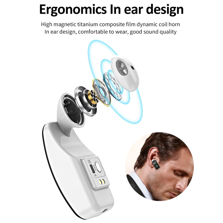 K60 1.08 inch Leather Band Earphone Detachable Life Waterproof Smart Watch Support Bluetooth Call...