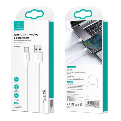 USAMS US-SJ601 U84 USB to USB-C / Type-C 3A Charging Data Cable, 2m, 3m