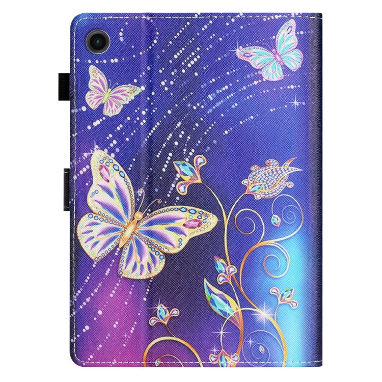 Coloured Drawing Stitching Smart Leather Tablet Case