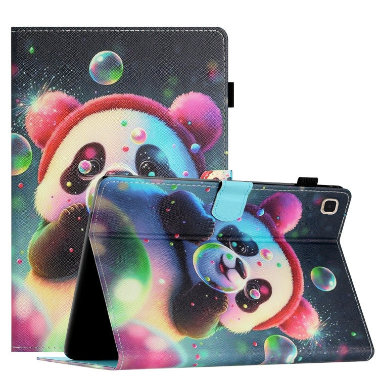 Coloured Drawing Stitching Smart Leather Tablet Case