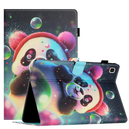 Coloured Drawing Stitching Smart Leather Tablet Case