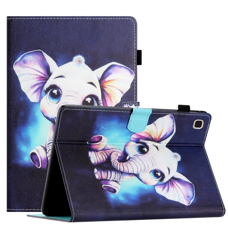 Coloured Drawing Stitching Smart Leather Tablet Case