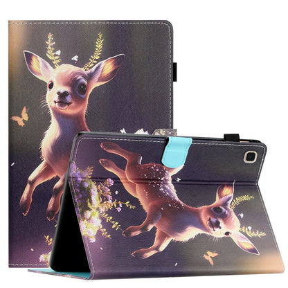 Coloured Drawing Stitching Smart Leather Tablet Case
