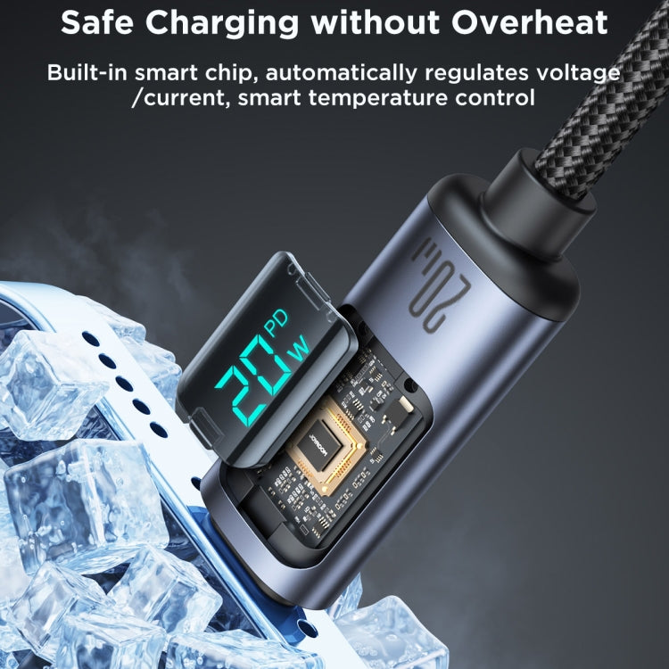 JOYROOM S-CL020A16 20W USB-C / Type-C to 8 Pin Digital Display Fast Charging Data Cable����������...