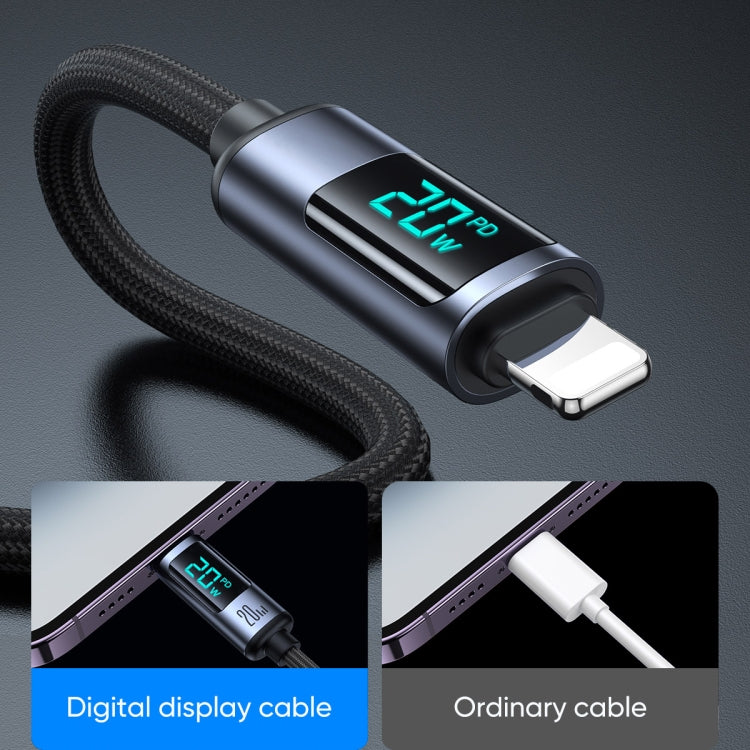 JOYROOM S-CL020A16 20W USB-C / Type-C to 8 Pin Digital Display Fast Charging Data Cable����������...