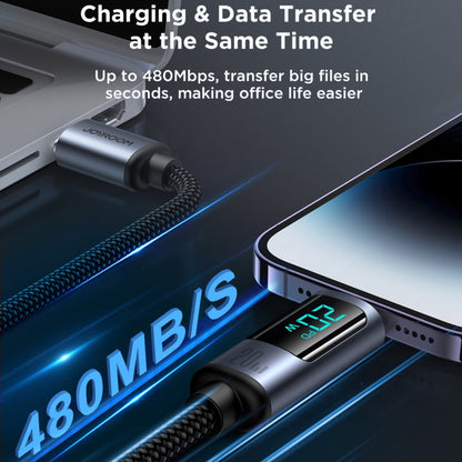 JOYROOM S-CL020A16 20W USB-C / Type-C to 8 Pin Digital Display Fast Charging Data Cable����������...