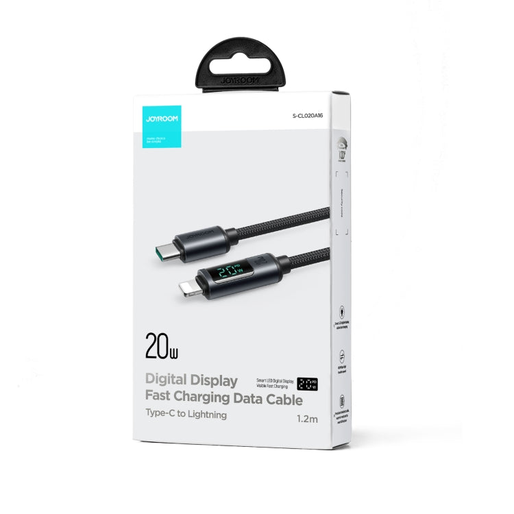 JOYROOM S-CL020A16 20W USB-C / Type-C to 8 Pin Digital Display Fast Charging Data Cable����������...