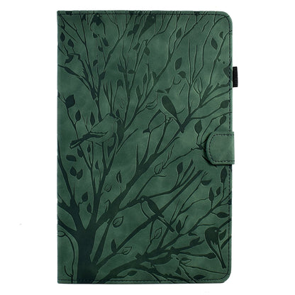 Fortune Tree Pressure Flower PU Tablet Case with Wake-up / Sleep Function