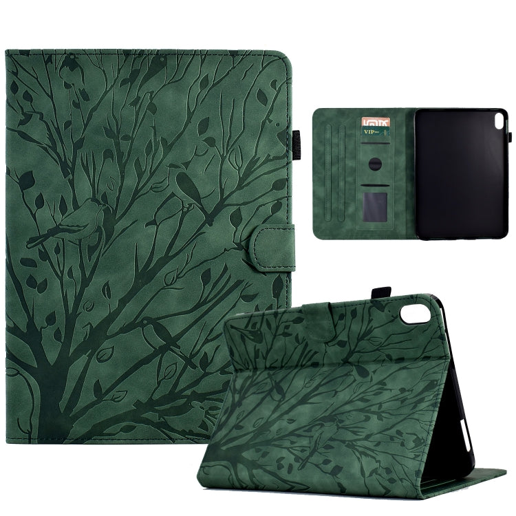 Fortune Tree Pressure Flower PU Tablet Case with Wake-up / Sleep Function