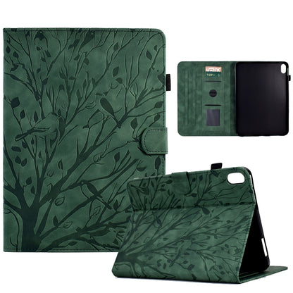 Fortune Tree Pressure Flower PU Tablet Case with Wake-up / Sleep Function