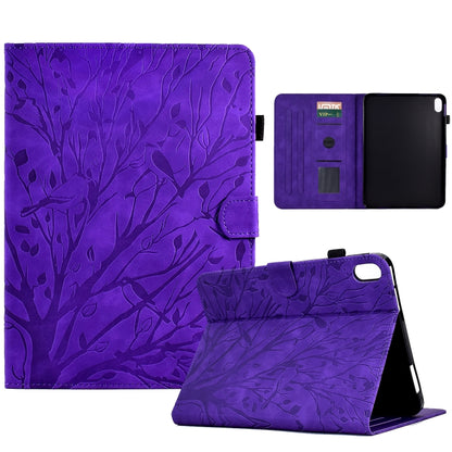 Fortune Tree Pressure Flower PU Tablet Case with Wake-up / Sleep Function