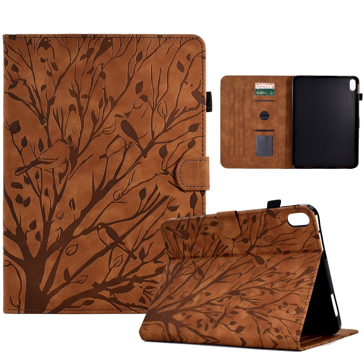 Fortune Tree Pressure Flower PU Tablet Case with Wake-up / Sleep Function