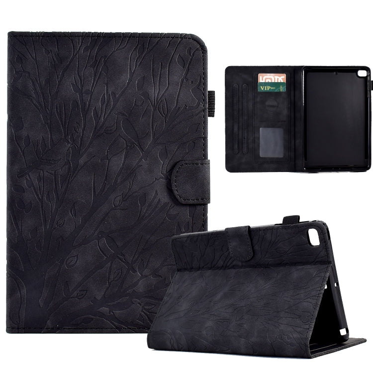 Fortune Tree Pressure Flower PU Tablet Case with Wake-up / Sleep Function