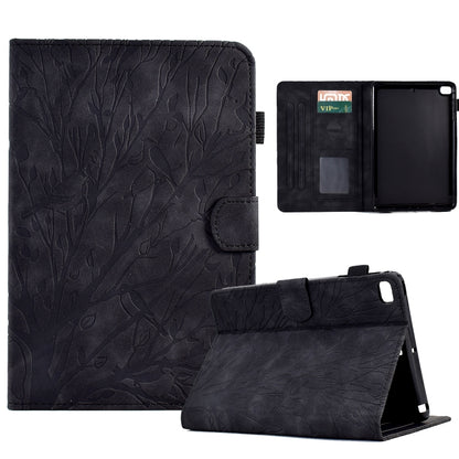 Fortune Tree Pressure Flower PU Tablet Case with Wake-up / Sleep Function