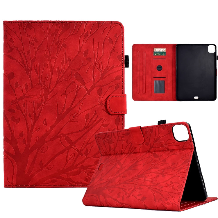 Fortune Tree Pressure Flower PU Tablet Case with Wake-up / Sleep Function