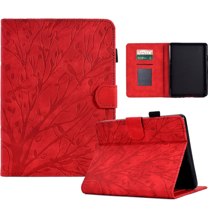 Fortune Tree Pressure Flower PU Tablet Case with Wake-up / Sleep Function
