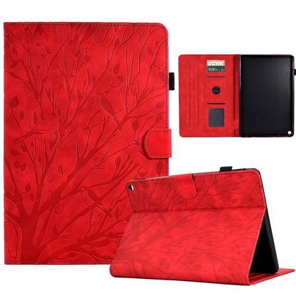 Fortune Tree Pressure Flower PU Tablet Case with Wake-up / Sleep Function