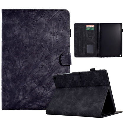 Fortune Tree Pressure Flower PU Tablet Case with Wake-up / Sleep Function