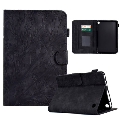 Fortune Tree Pressure Flower PU Tablet Case with Wake-up / Sleep Function