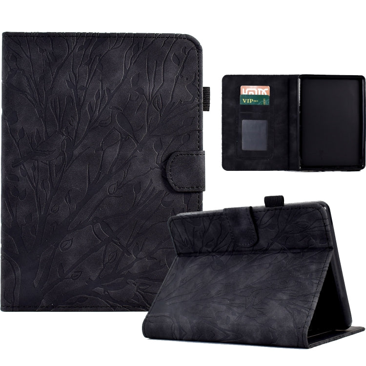 Fortune Tree Pressure Flower PU Tablet Case with Wake-up / Sleep Function