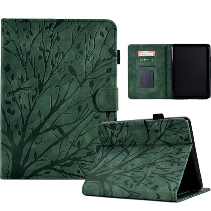 Fortune Tree Pressure Flower PU Tablet Case with Wake-up / Sleep Function