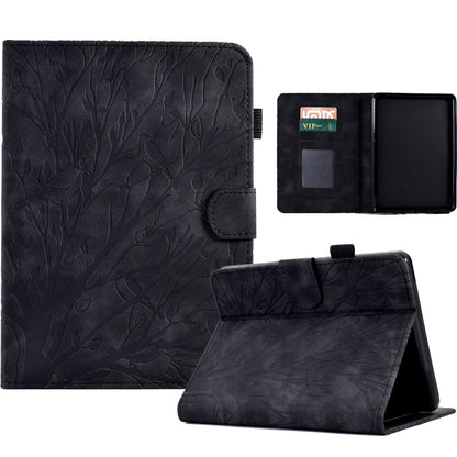 Fortune Tree Pressure Flower PU Tablet Case with Wake-up / Sleep Function