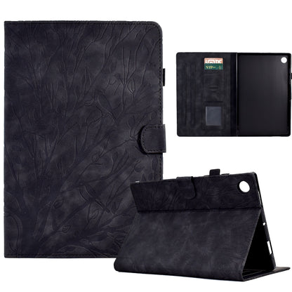 Fortune Tree Pressure Flower PU Tablet Case with Wake-up / Sleep Function