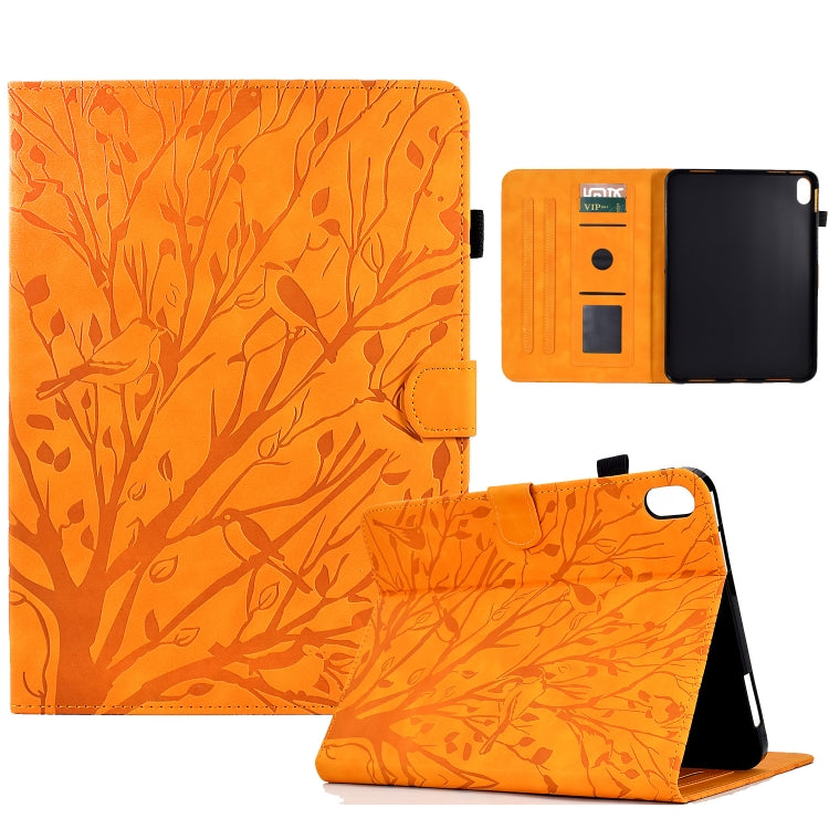 Fortune Tree Pressure Flower PU Tablet Case with Wake-up / Sleep Function