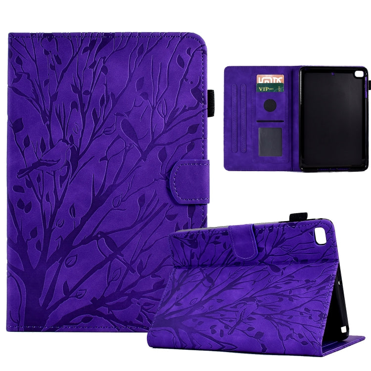 Fortune Tree Pressure Flower PU Tablet Case with Wake-up / Sleep Function