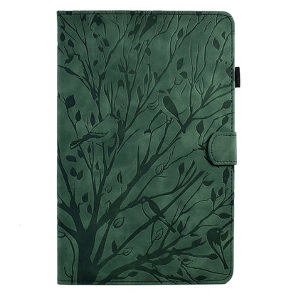 Fortune Tree Pressure Flower PU Tablet Case with Wake-up / Sleep Function