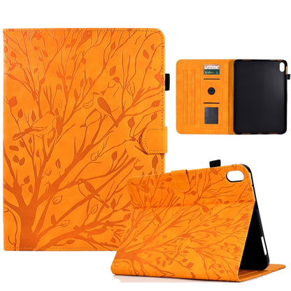 Fortune Tree Pressure Flower PU Tablet Case with Wake-up / Sleep Function