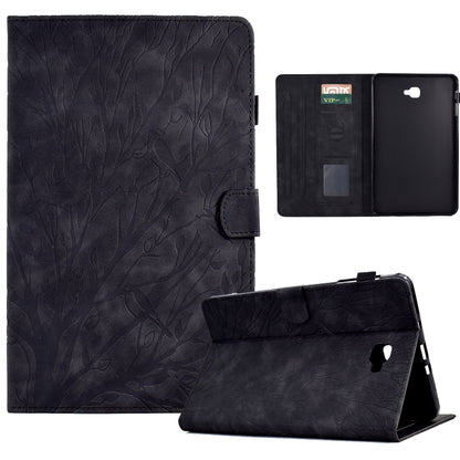Fortune Tree Pressure Flower PU Tablet Case with Wake-up / Sleep Function