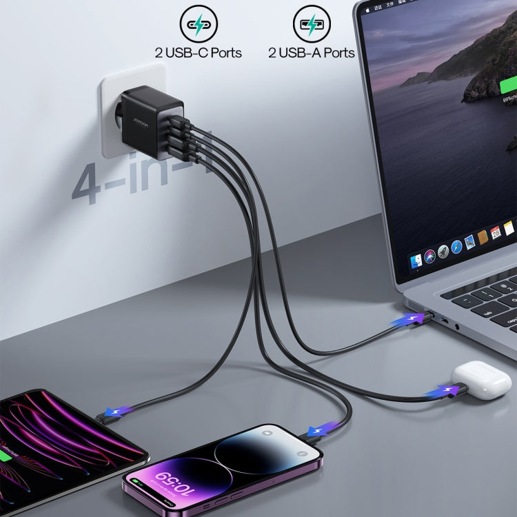 JOYROOM TCG02 Gallium Nitride 67W Dual USB+Dual USB-C/Type-C Multi-Port Charger Set, EU Plug�����...