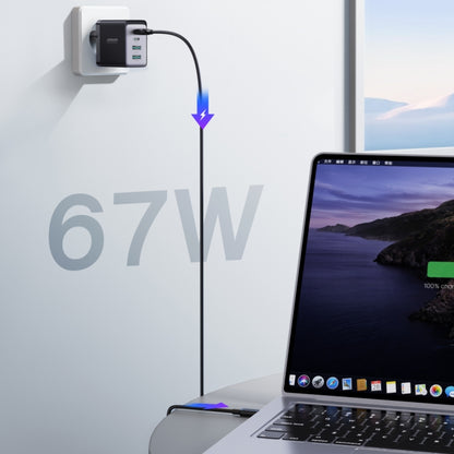 JOYROOM TCG02 Gallium Nitride 67W Dual USB+Dual USB-C/Type-C Multi-Port Charger Set, EU Plug�����...