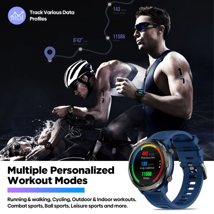 Zeblaze Stratos 2 Lite 1.32 inch IPS Screen 5 ATM Waterproof GPS Smart Watch, Support Heart Rate ...