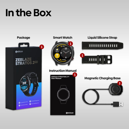 Zeblaze Stratos 2 Lite 1.32 inch IPS Screen 5 ATM Waterproof GPS Smart Watch, Support Heart Rate ...