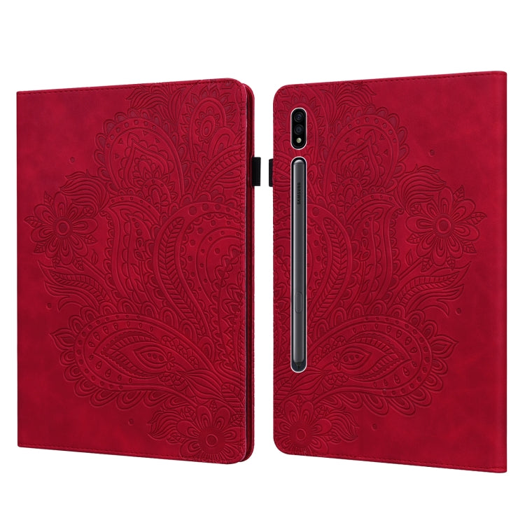 Peacock Embossed Pattern Leather Tablet Case
