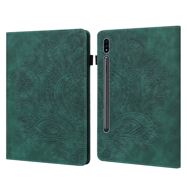 Peacock Embossed Pattern Leather Tablet Case