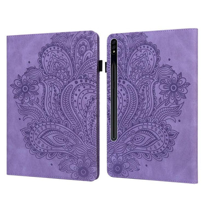 Peacock Embossed Pattern Leather Tablet Case