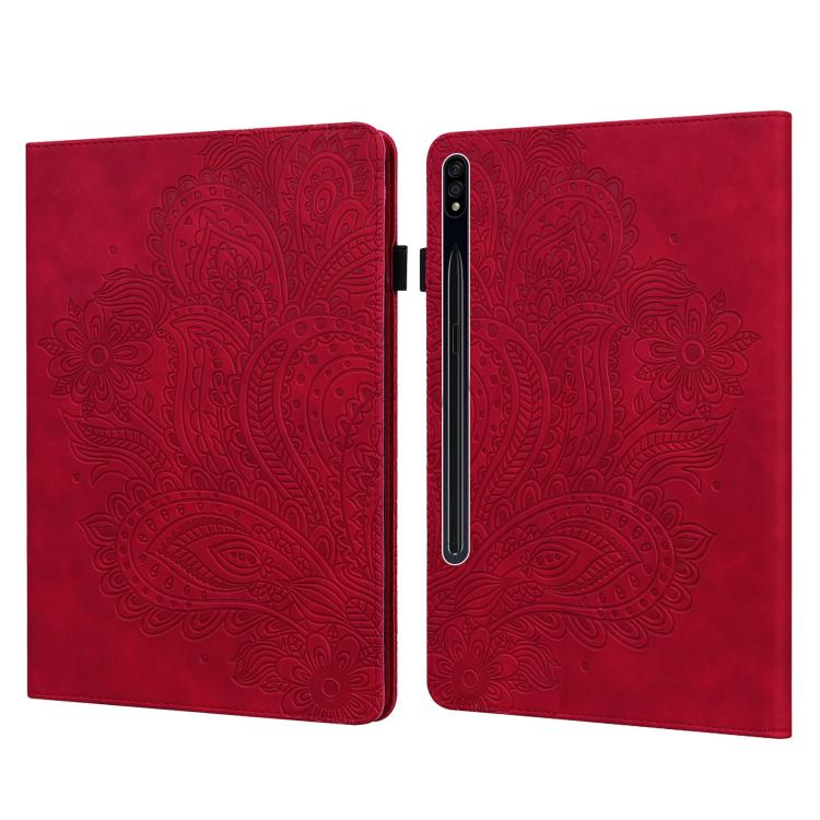 Peacock Embossed Pattern Leather Tablet Case