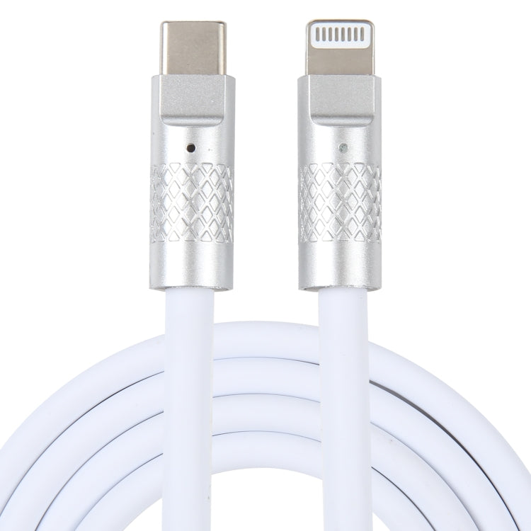 Mech Series 120W USB-C / Type-C to 8 Pin Metal Plug Silicone Fast Charging Data Cable, Length: 1....