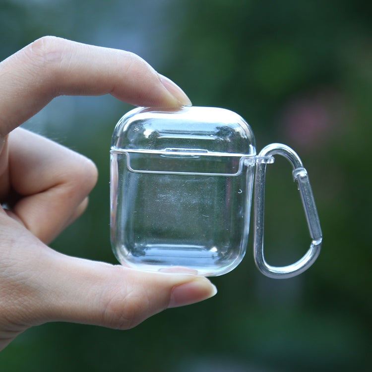 Transparent PC Hard Earphone Protective Case with Hook, For AirPods 1 / 2 with Hook��������������...