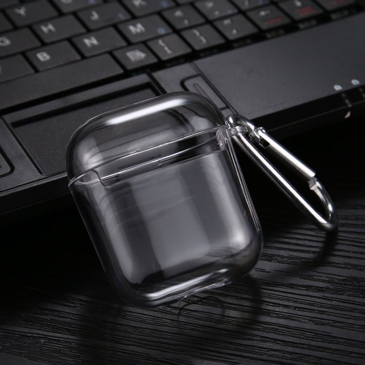 Transparent PC Hard Earphone Protective Case with Hook, For AirPods 1 / 2 with Hook��������������...