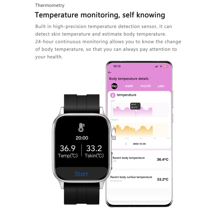 GT22 1.85 inch TFT Screen Silicone Band Health Smart Watch, Support Bluetooth Call / Plateau Bloo...