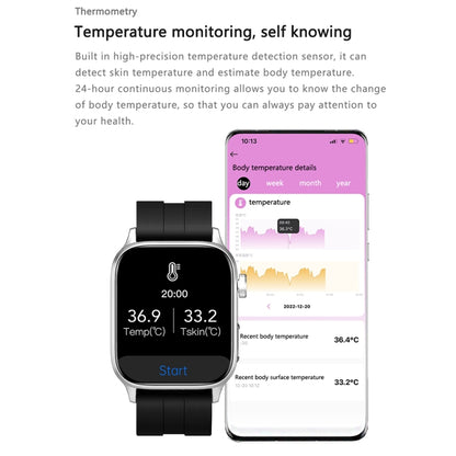 GT22 1.85 inch TFT Screen Silicone Band Health Smart Watch, Support Bluetooth Call / Plateau Bloo...