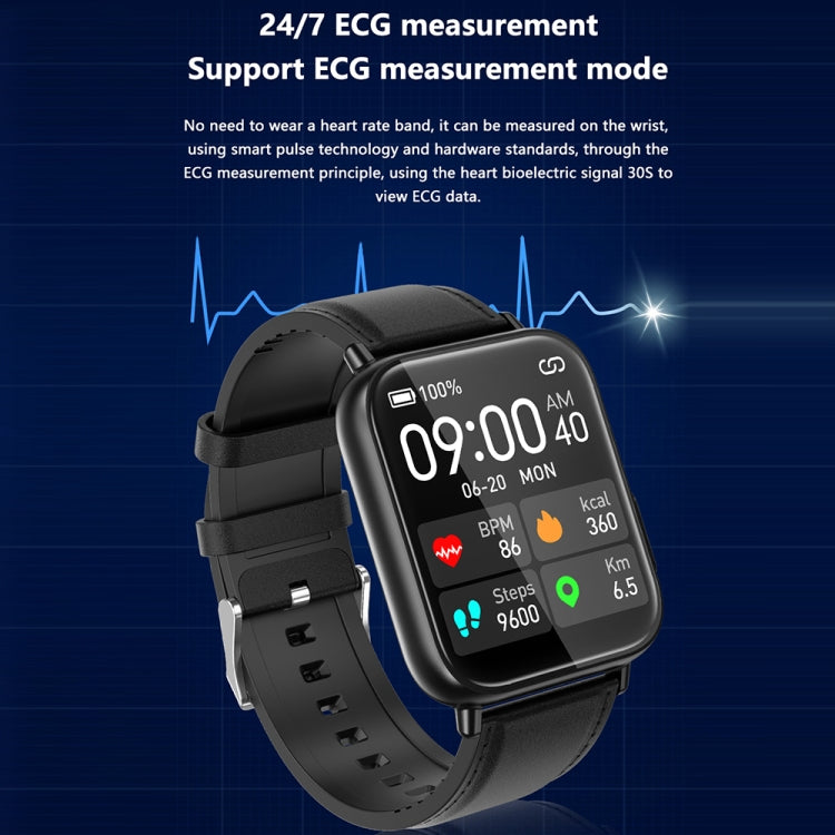TK10 1.91 inch IP68 Waterproof Leather Band Smart Watch Supports AI Medical Diagnosis/ Blood Oxyg...