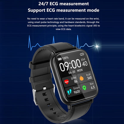 TK10 1.91 inch IP68 Waterproof Leather Band Smart Watch Supports AI Medical Diagnosis/ Blood Oxyg...