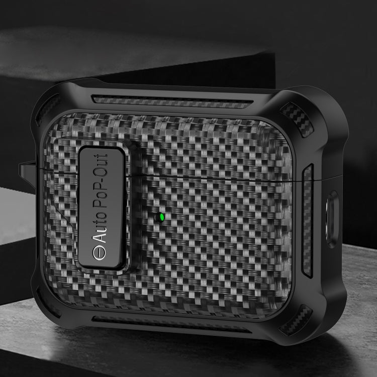 Alpha Carbon Fiber Wireless Bluetooth Earphone Protective Case, For AirPods Pro 2, For AirPods Pr...