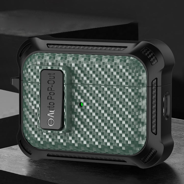 Alpha Carbon Fiber Wireless Bluetooth Earphone Protective Case, For AirPods Pro 2, For AirPods Pr...
